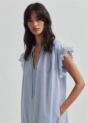 Laure kjole Light Blue Stripe Secnd Female 